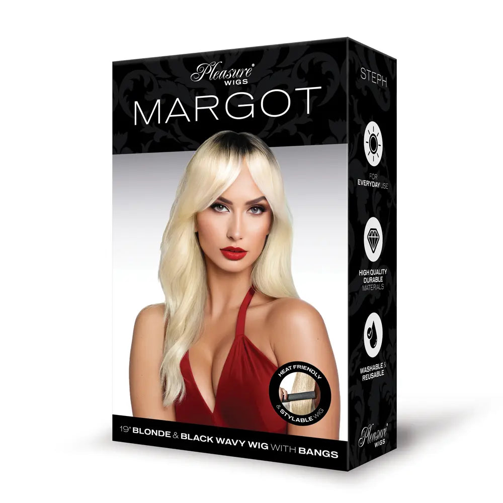 Margot Premium Stylable Wig - Blonde / Black – body-safe materials | Fu'Cha Exotics