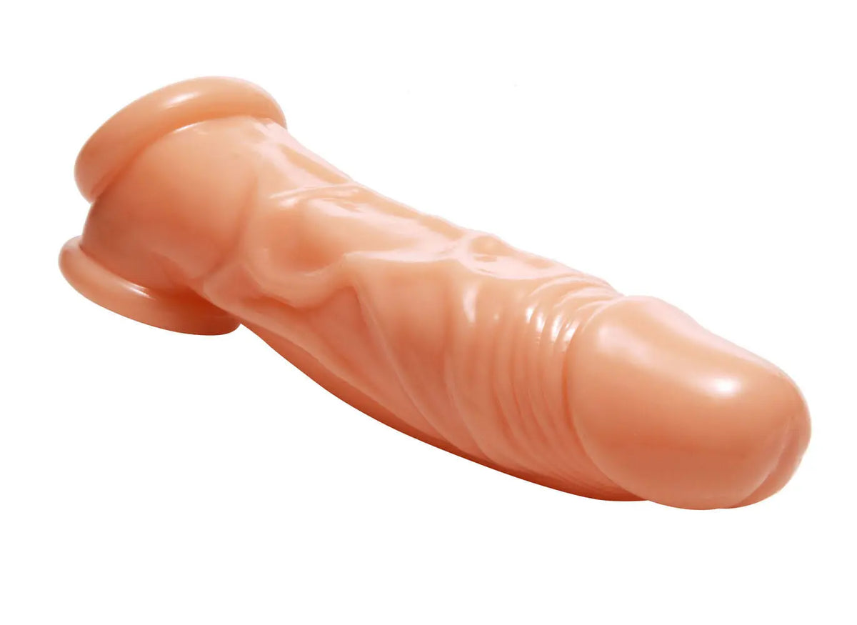 Realistic Flesh Penis Enhancer and Ball Stretcher – body-safe materials | Fu'Cha Exotics
