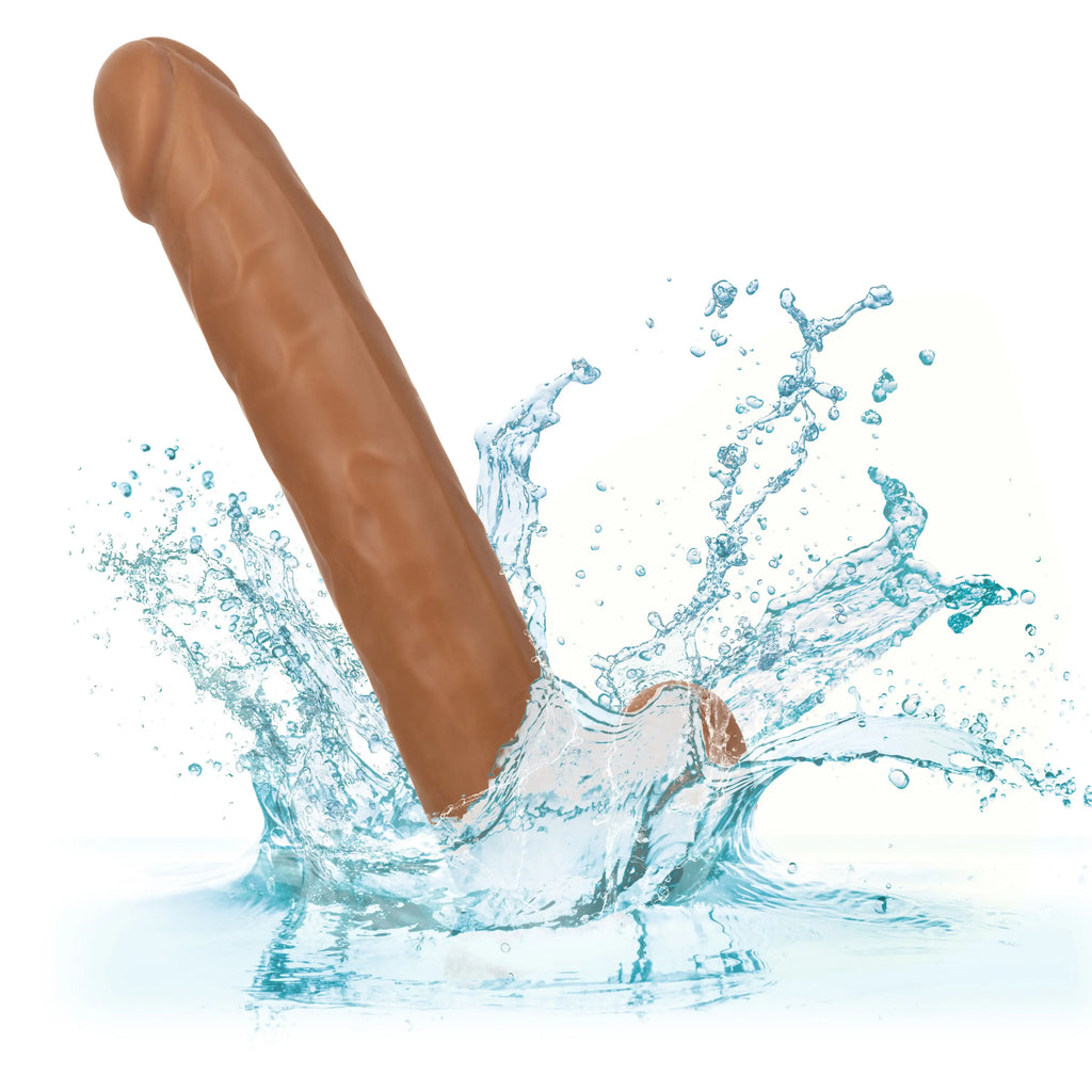 Size Queen 8 inch/20.25 Cm - Brown – body-safe materials fully waterproof | Fu'Cha Exotics