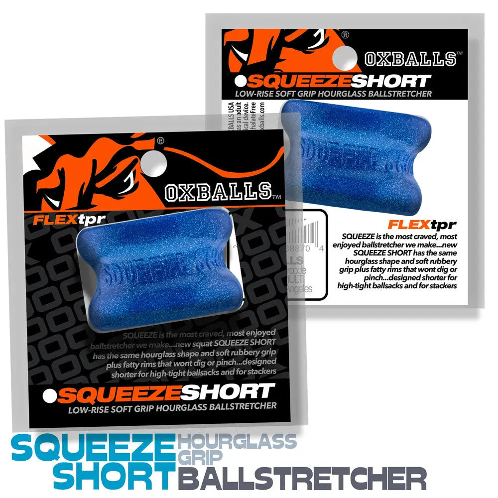 Squeeze Short Ballstretcher - Blue Fire – body-safe materials | Fu'Cha Exotics