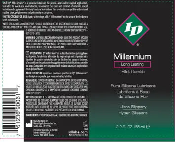 ID Millennium Silicone Lubricant 2.2 Oz – body-safe silicone | Fu'Cha Exotics