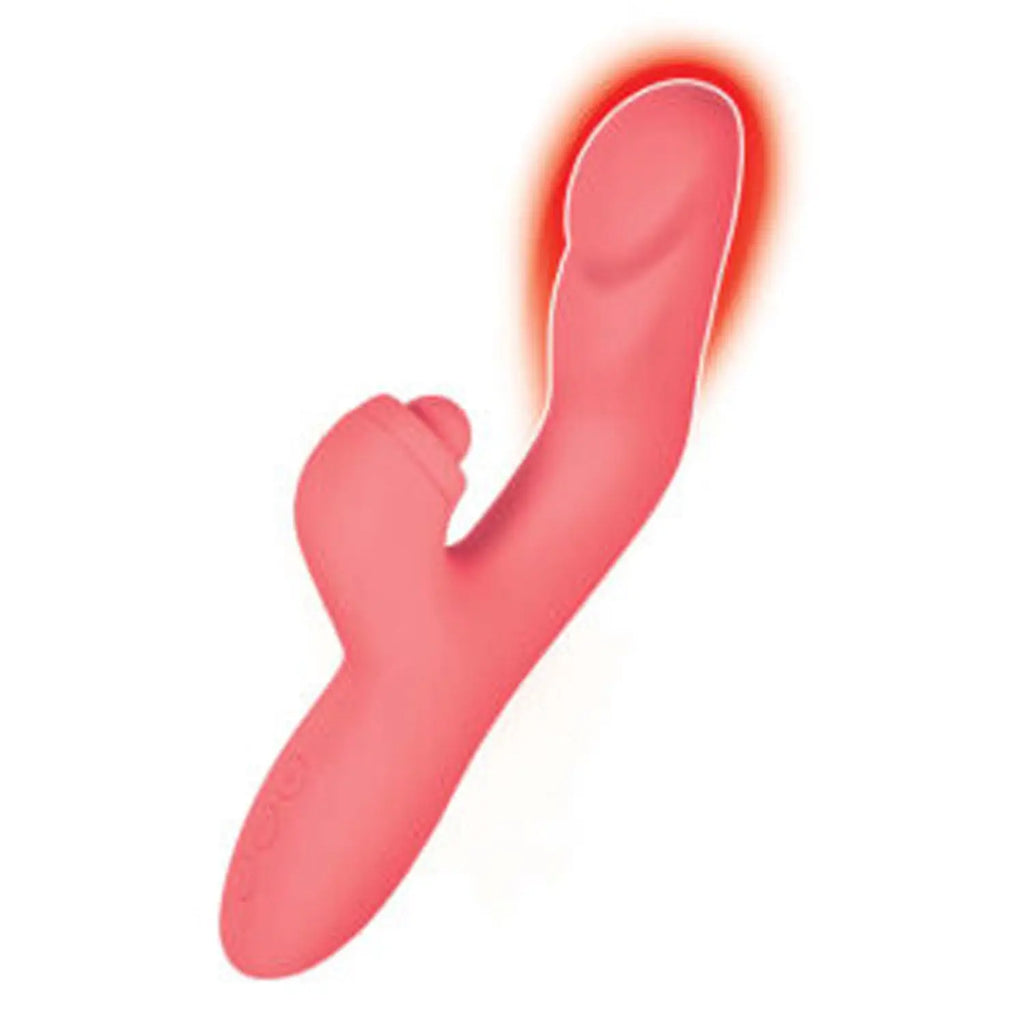 Goddess Heat Up Tapping Massager - Coral – body-safe silicone fully waterproof | Fu'Cha Exotics