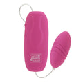 Pink rocket-shaped novelty toy with cord and two connected parts