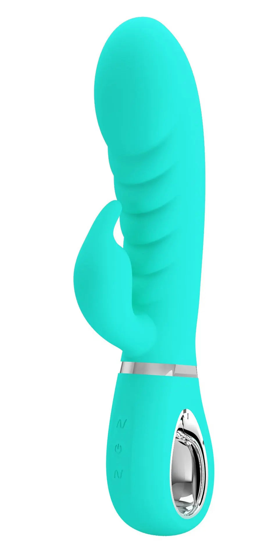Prescott Super Soft Rabbit Silicone Vibrator - Vibrator -Teal – body-safe materials | Fu'Cha Exotics
