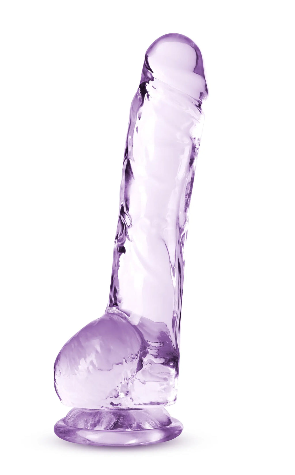 Naturally Yours - 8 Inch Crystalline Dildo - Amethyst – body-safe materials | Fu'Cha Exotics