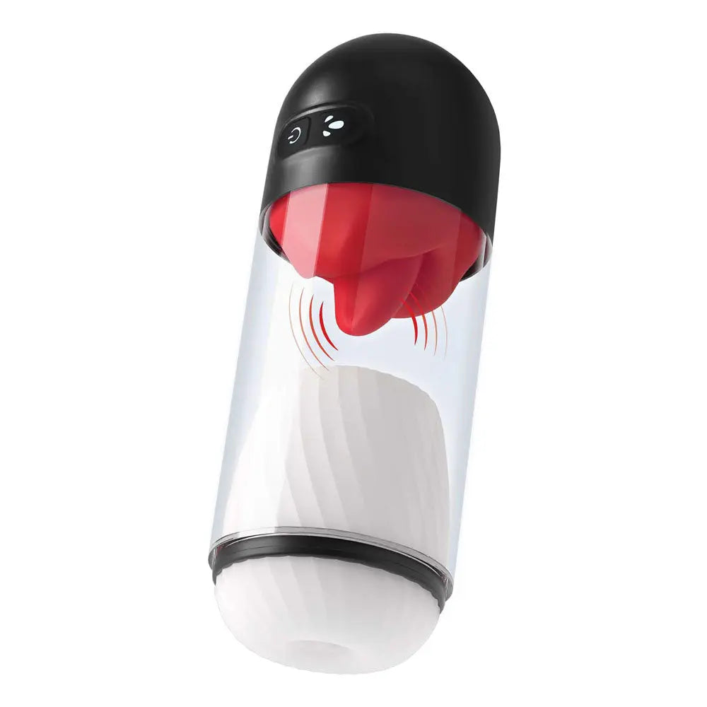 Delite Masturbator With Tongue Action - White – body-safe materials | Fu'Cha Exotics