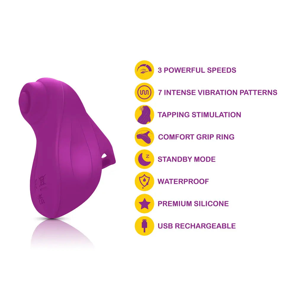 Carlee Tapping Finger Vibe -Berry – body-safe materials | Fu'Cha Exotics