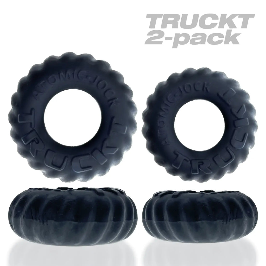 Truckt 2 Piece Cockring Set Atomic Jock - Night Black – body-safe materials | Fu'Cha Exotics
