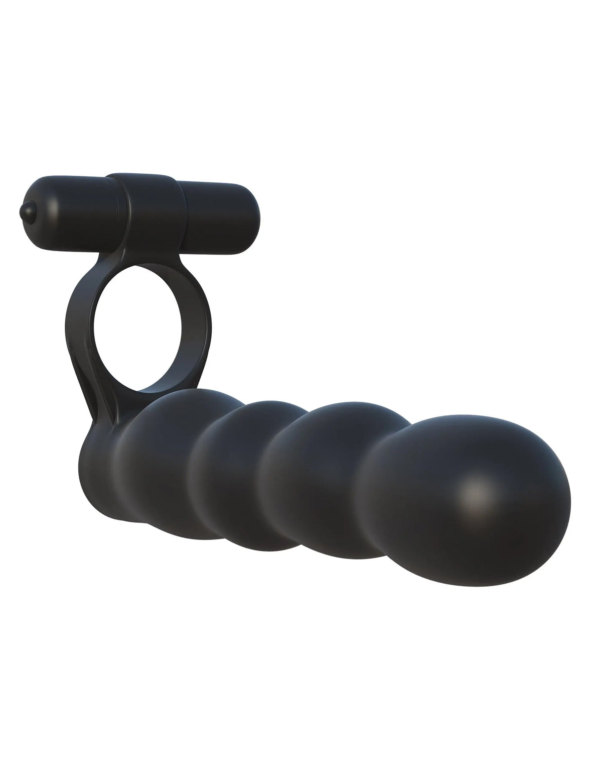 Fantasy C-Ringz Posable Partner Double Penetrator - Black – body-safe materials | Fu'Cha Exotics
