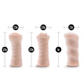 M for Men - 3-Pack Self-Lubricating Vibrating Stroker Sleeve Kit - Vanilla