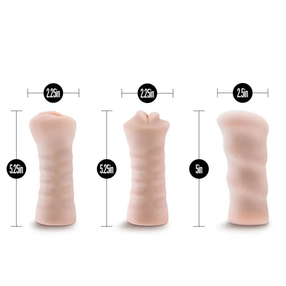 M for Men - 3-Pack Self-Lubricating Vibrating Stroker Sleeve Kit - Vanilla – body-safe materials | Fu'Cha Exotics