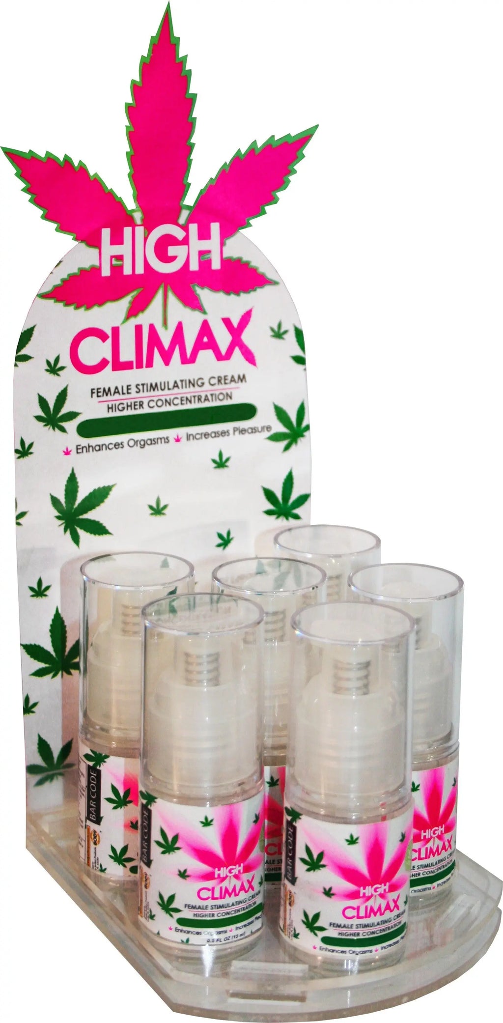 High Climax Female Stimulating Cream - 0.5 Fl. Oz. / 15 ml - 6 Count Display – body-safe materials | Fu'Cha Exotics