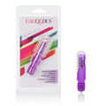 Purple wireless travel blaster with textured ridged handle, waterproof flexible head