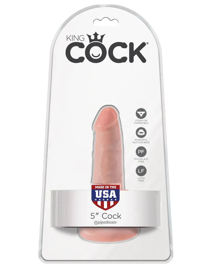 King Cock 5 Inch Cock - Light – body-safe materials | Fu'Cha Exotics