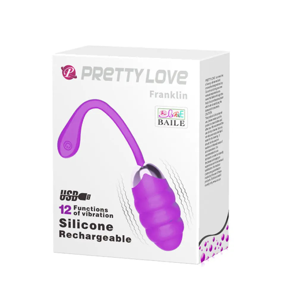 Pretty Love Franklin Rechargeable Egg Vibe - Purple – body-safe materials USB-rechargeable | Fu'Cha Exotics