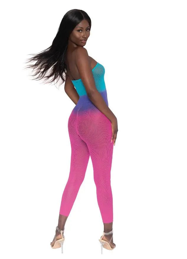 Seamless Mesh Bodystocking - Os - Neon Rainbow – body-safe materials | Fu'Cha Exotics