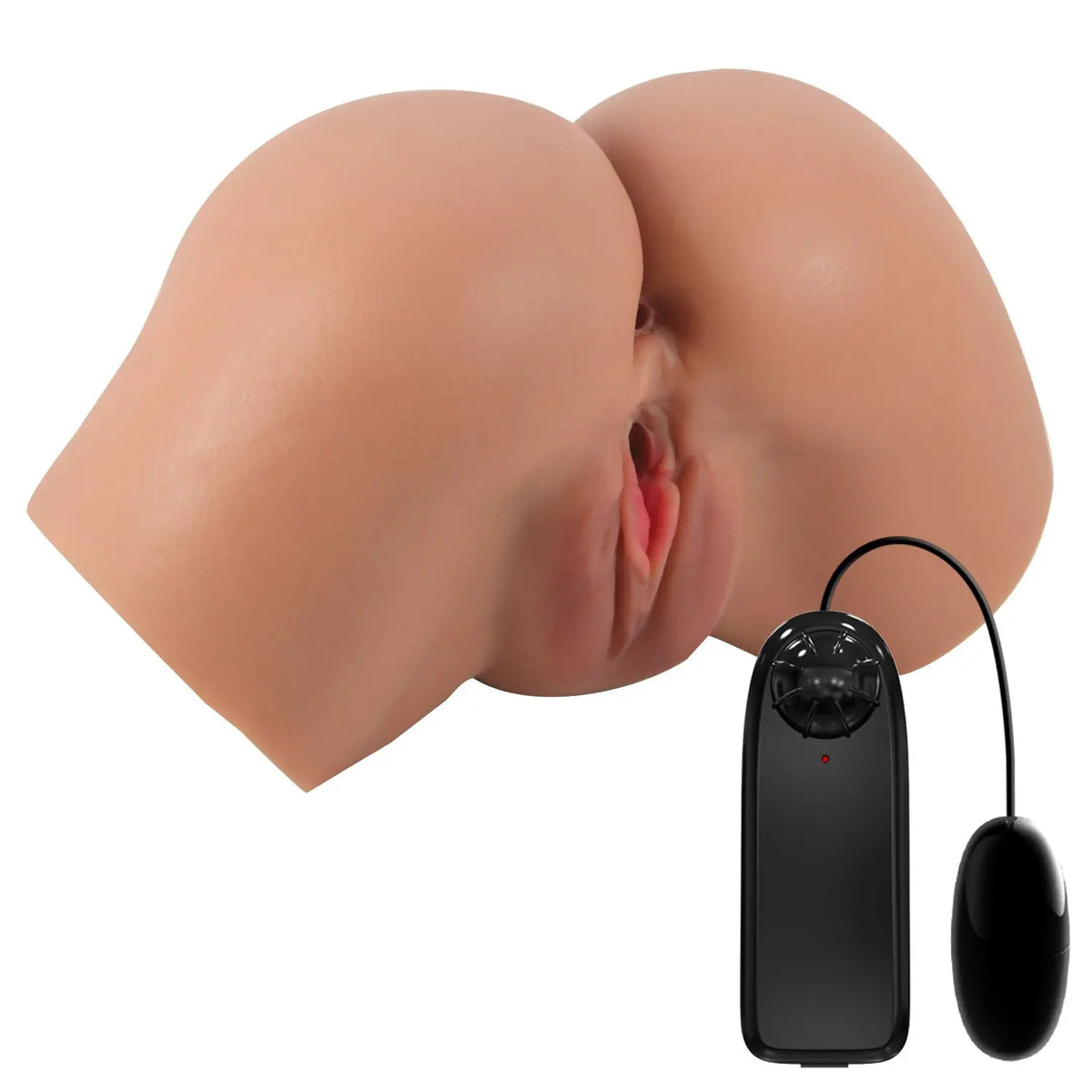 Hailey Realistic Vagina and Ass Vibrator - Tan – body-safe materials | Fu'Cha Exotics