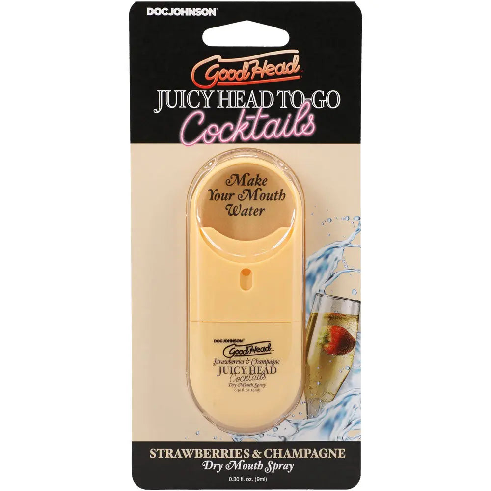 Goodhead Juicy Head Cocktails Dry Mouth Spray to-Go - Strawberries/champagne – body-safe materials | Fu'Cha Exotics