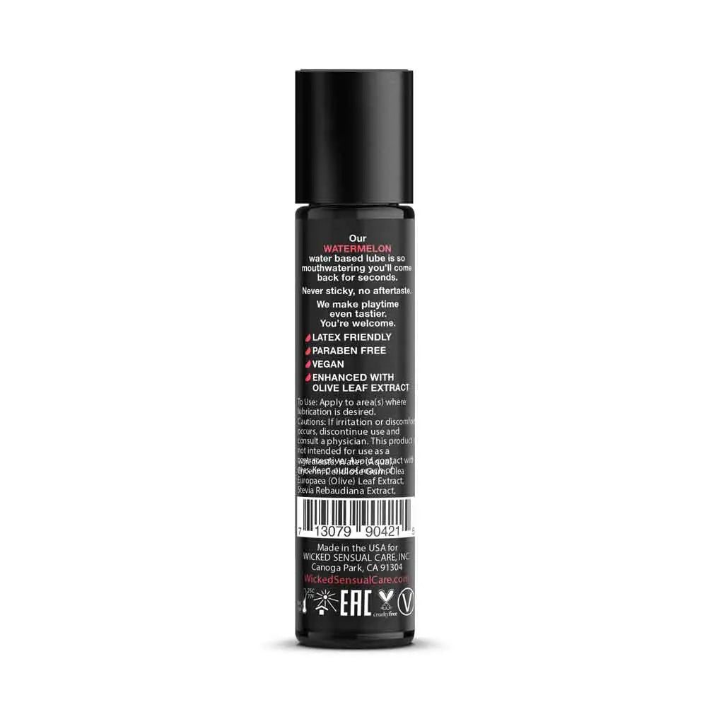 Aqua Watermelon Flavored Water Based Intimate Lubricant - 1 Fl. Oz. – body-safe materials | Fu'Cha Exotics