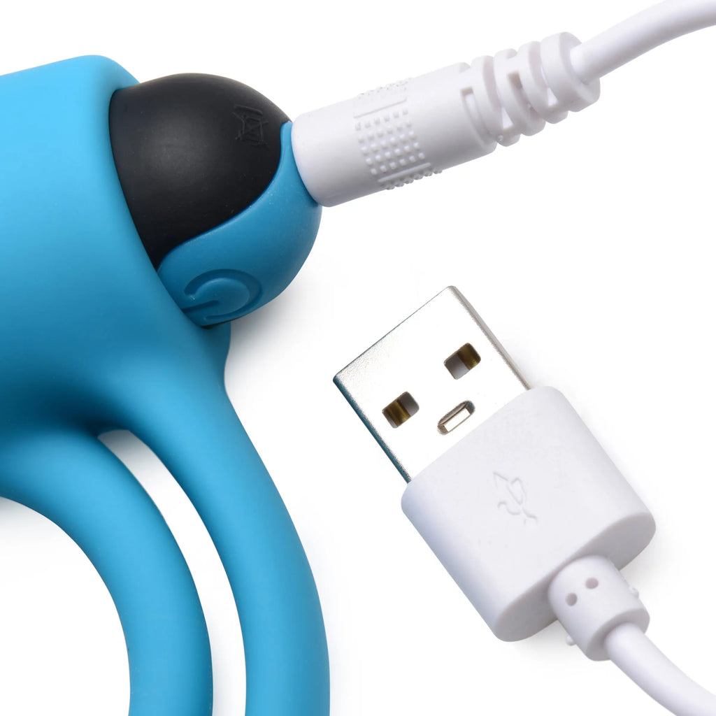 Bang - Silicone Cockring and Bullet With Remote Control - Blue – body-safe materials | Fu'Cha Exotics