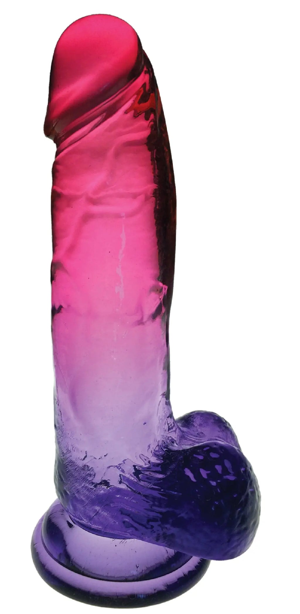 Shades - 8 Inch Gradient Dong - Pink and Plum – body-safe materials | Fu'Cha Exotics