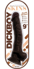 Dickboy - Skins - Dildo With Balls - 9 Inch - Chocolate Dick Lovers