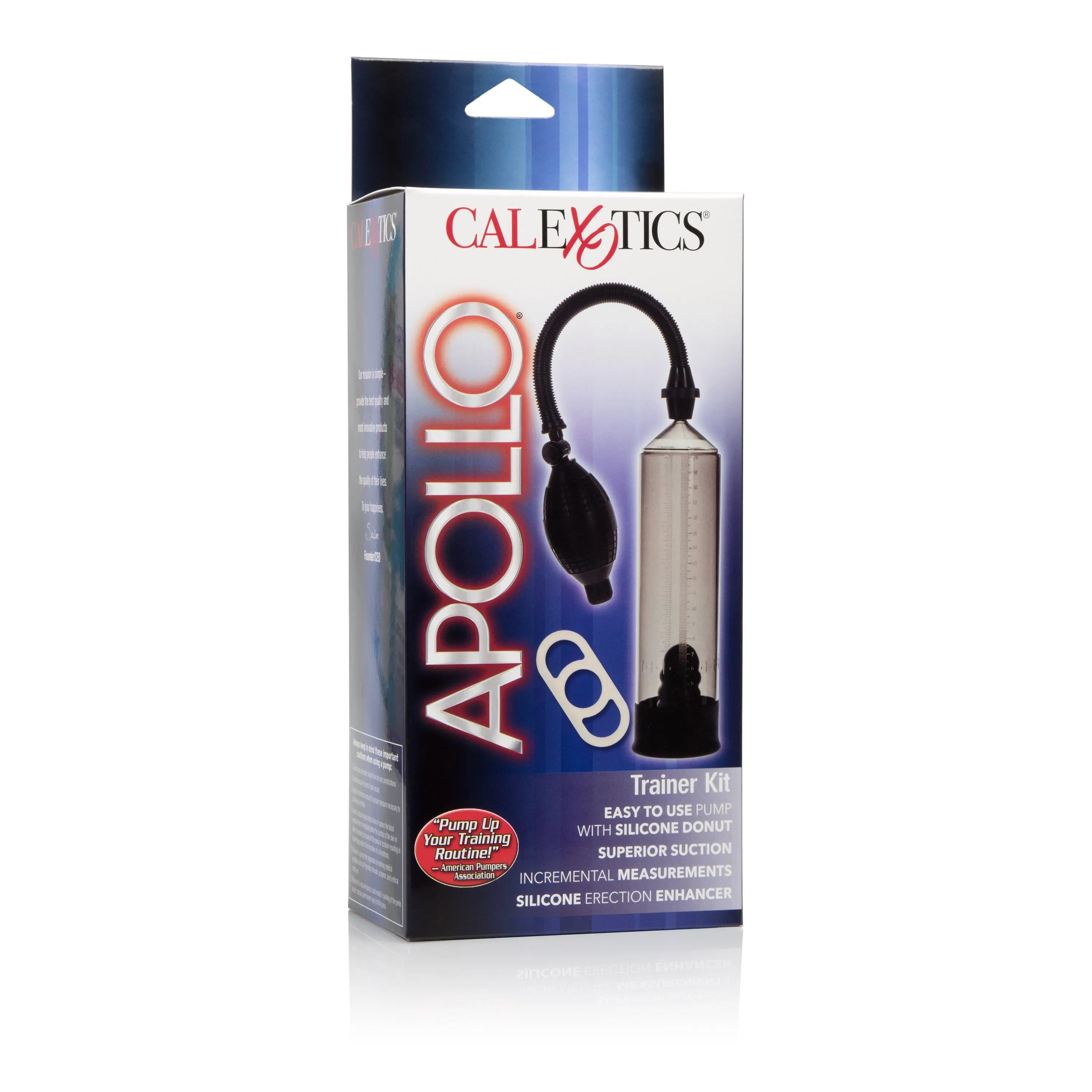 Apollo trainer kit box by CalExotics with silicone inserts and pouch