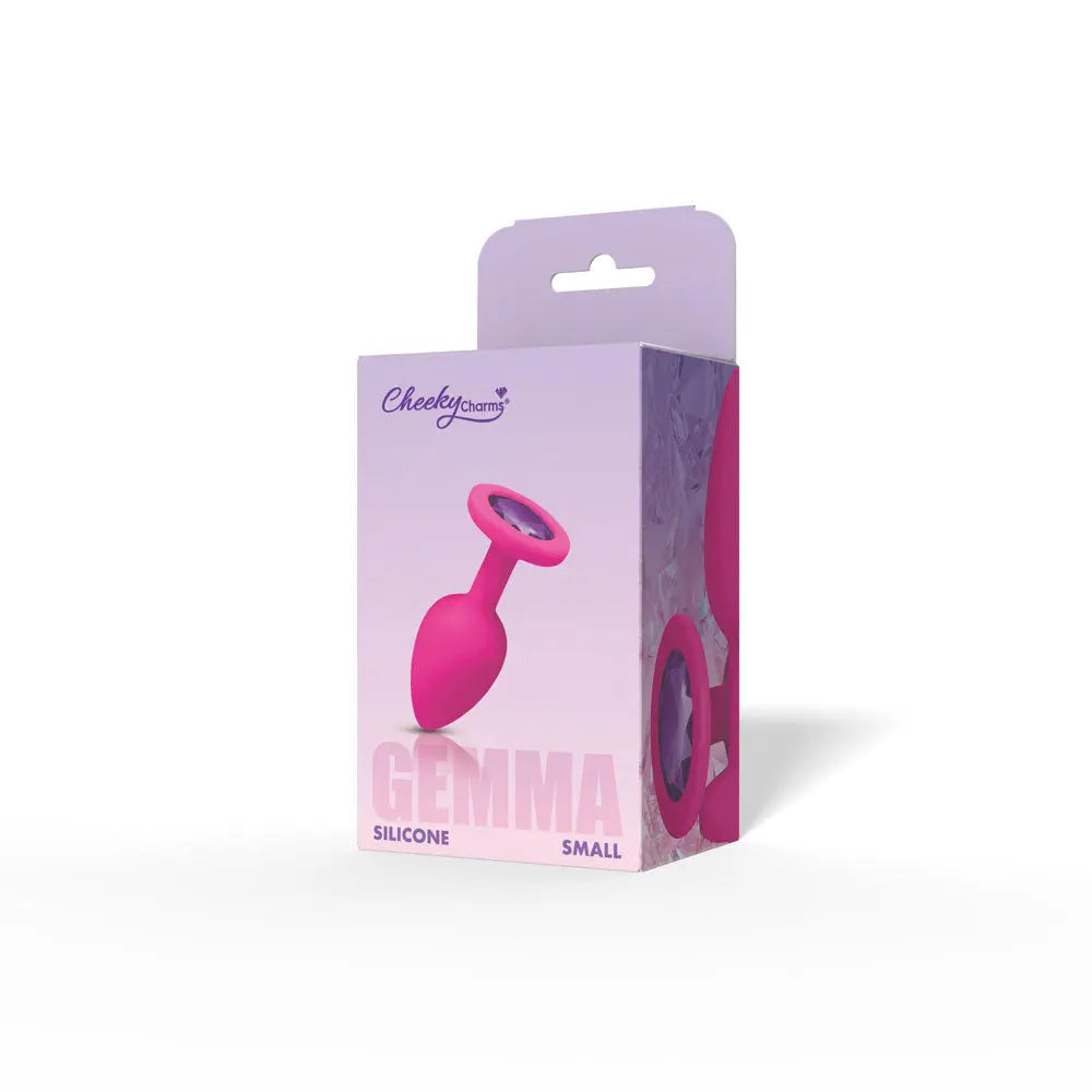 Gemma Purple Gem Pink Silicone Plug - Small – body-safe silicone fully waterproof | Fu'Cha Exotics
