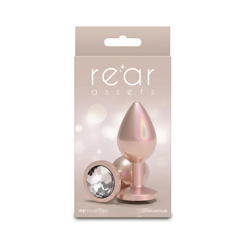 Rear Assets - Iridescent Champagne - Medium - Clear – body-safe materials | Fu'Cha Exotics
