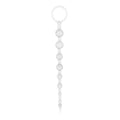 Clear anal bead set with loop handle and stacked round beads
