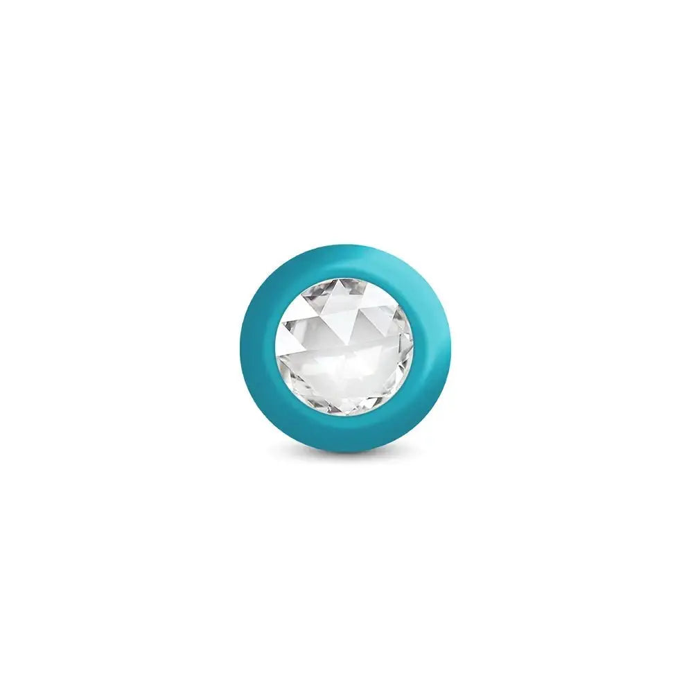 Eluxe Vibrating Clr Gem Bluombre Plug Sm With Remote – body-safe materials | Fu'Cha Exotics