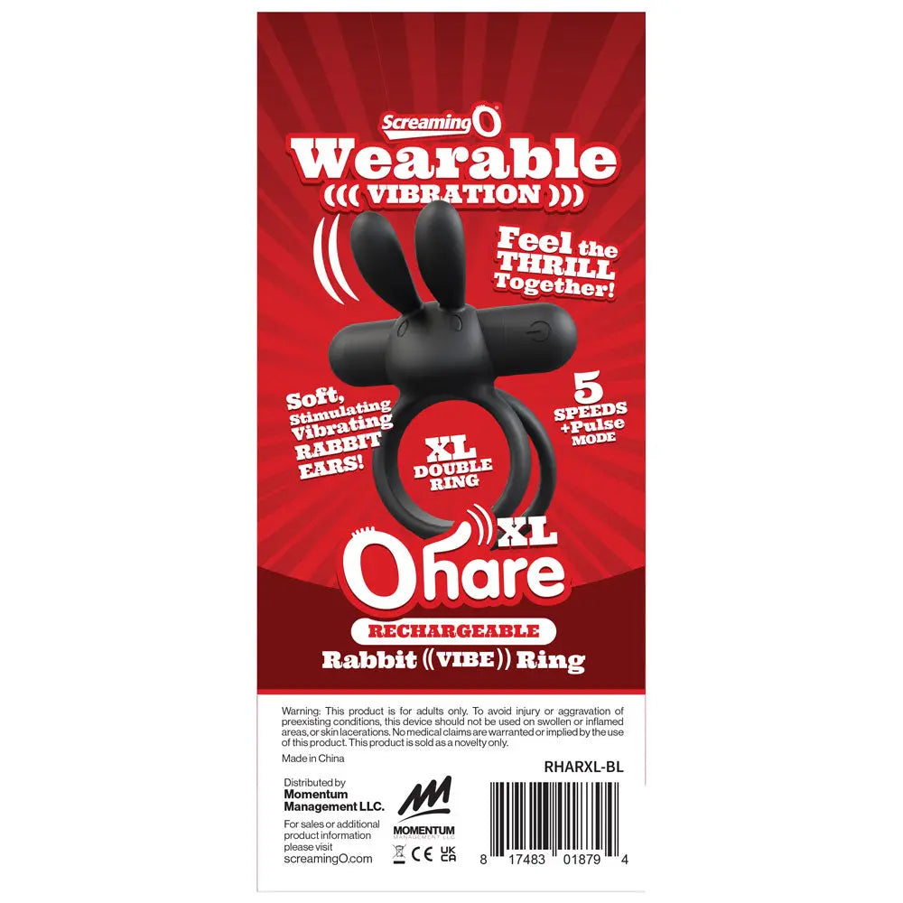 Rechargeable Ohare XL - Black – body-safe materials | Fu'Cha Exotics