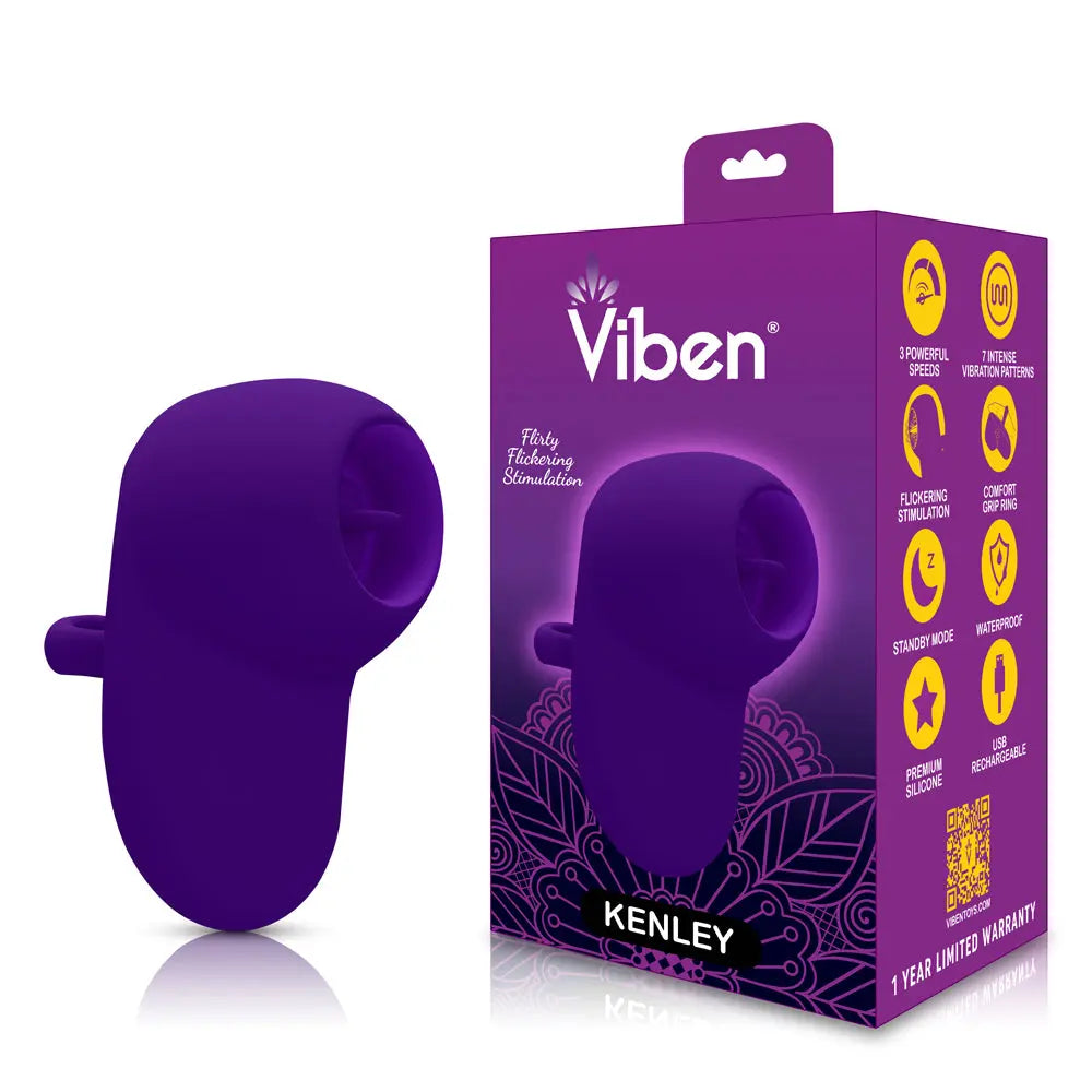 Kenley Flickering Finger Vibe - Violet – body-safe materials USB-rechargeable | Fu'Cha Exotics