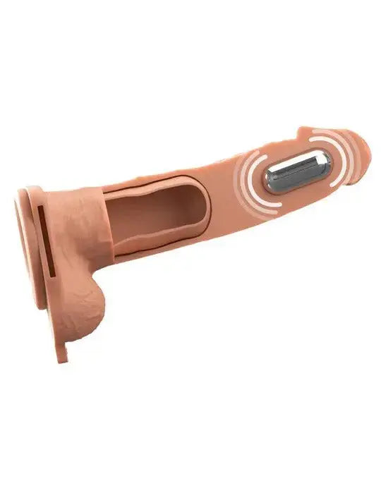 Fantasy X-Tensions Elite 7" Vibrating Hollow Silicone Strap-on - Light – body-safe materials | Fu'Cha Exotics