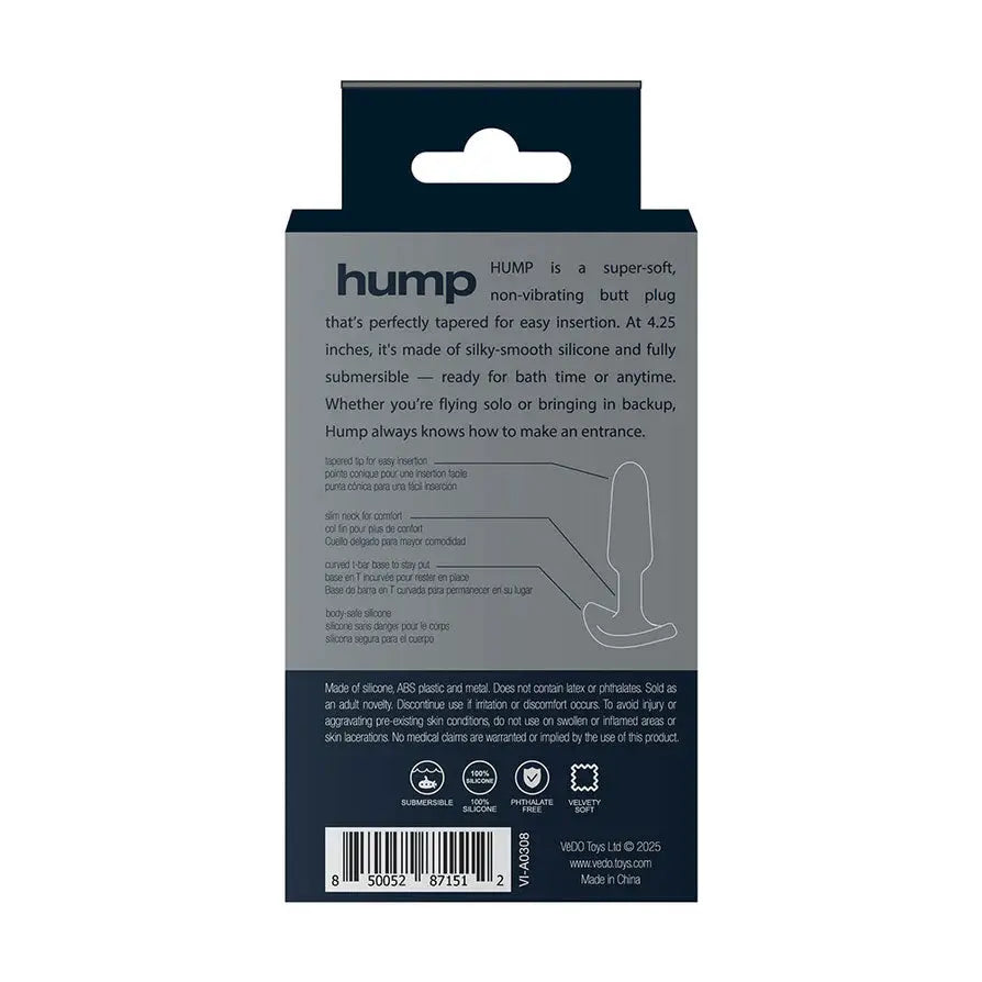 Hump Silicone Anal Plug - Black – body-safe materials | Fu'Cha Exotics