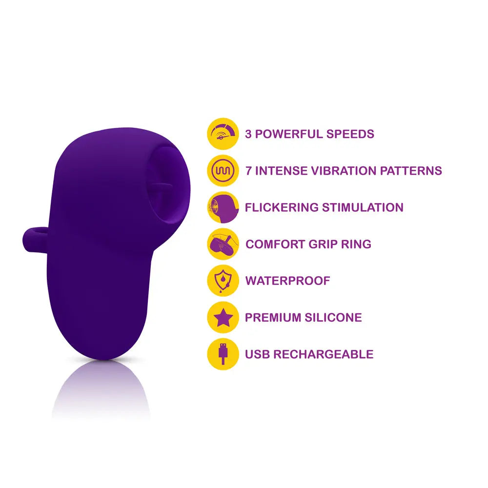 Kenley Flickering Finger Vibe - Violet – body-safe materials | Fu'Cha Exotics