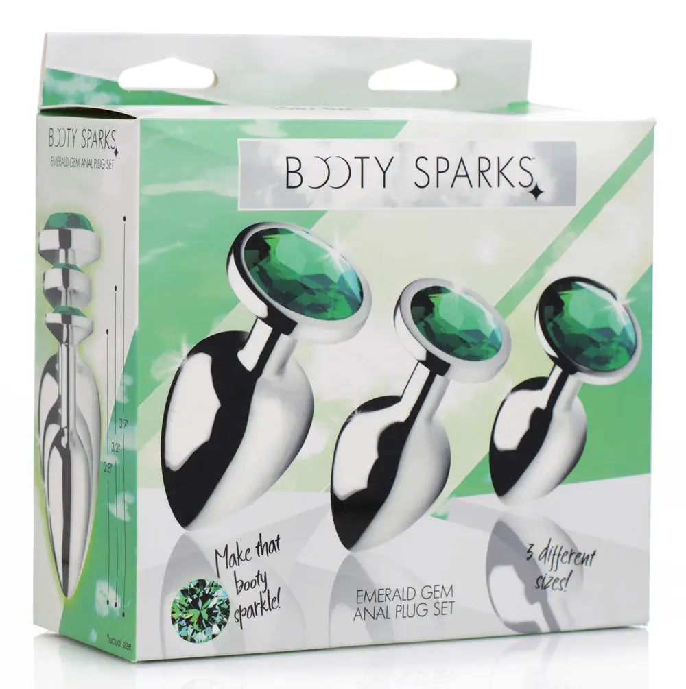 Emerald Gem Anal Plug Set – body-safe materials | Fu'Cha Exotics