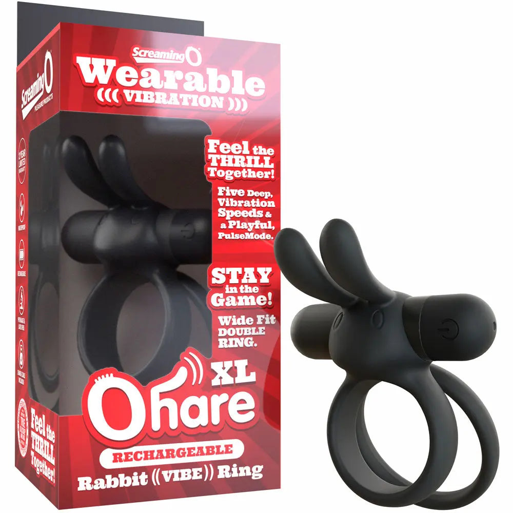 Rechargeable Ohare XL - Black – body-safe silicone 5 vibration modes | Fu'Cha Exotics