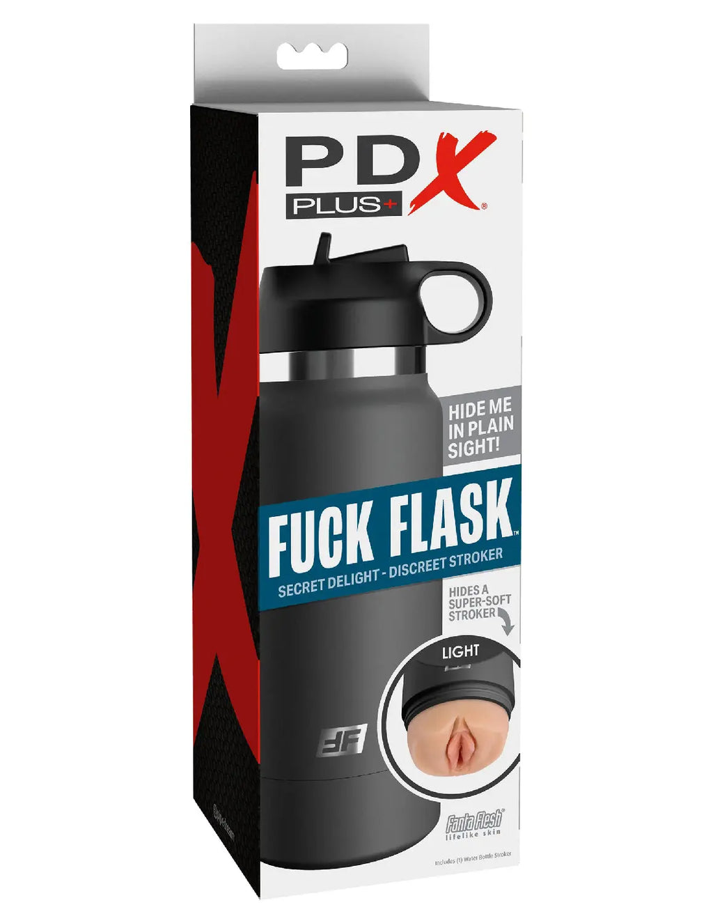 Fuck Flask - Secret Delight - Grey Bottle - Light – body-safe materials | Fu'Cha Exotics