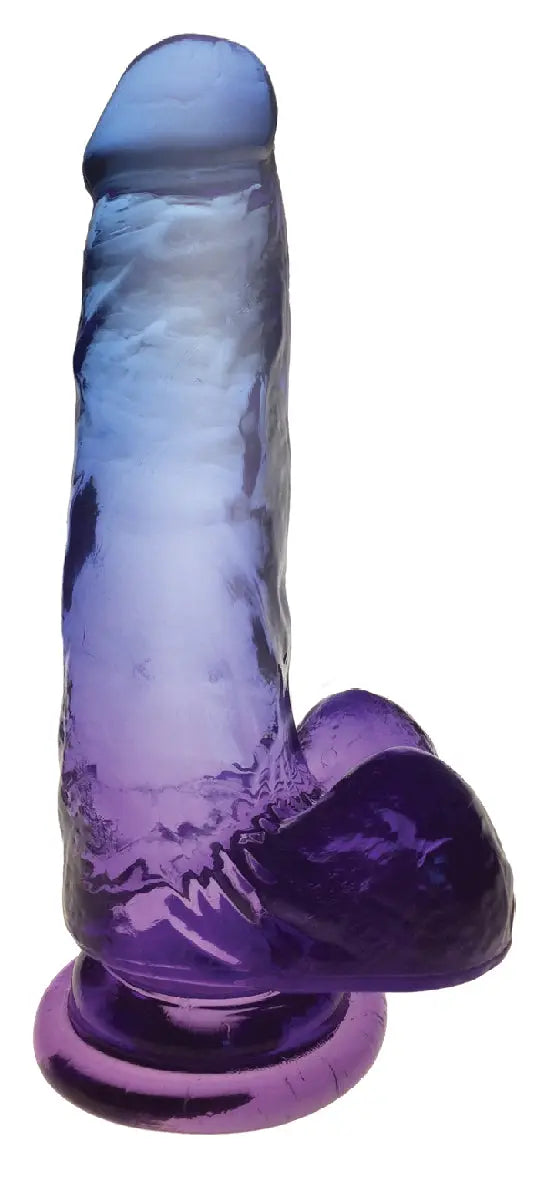 Shades - 7 Inch Gradient Dong - Blue and Violet – body-safe materials | Fu'Cha Exotics