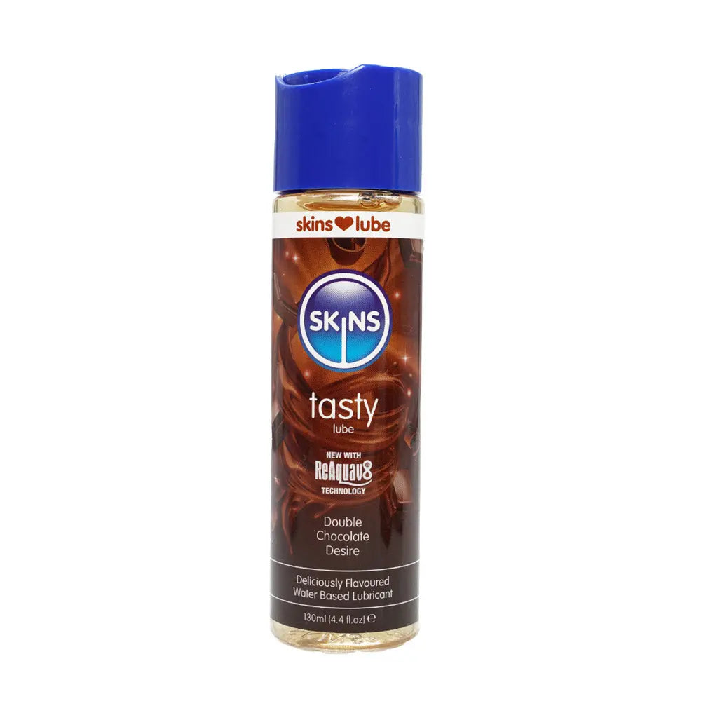 Skins Double Chocolate Water Based Lubricant 4.4oz – body-safe materials | Fu'Cha Exotics