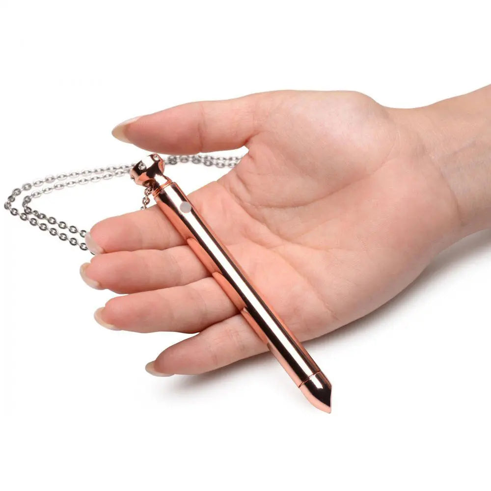 7x Vibrating Necklace - Rose Gold – body-safe materials | Fu'Cha Exotics