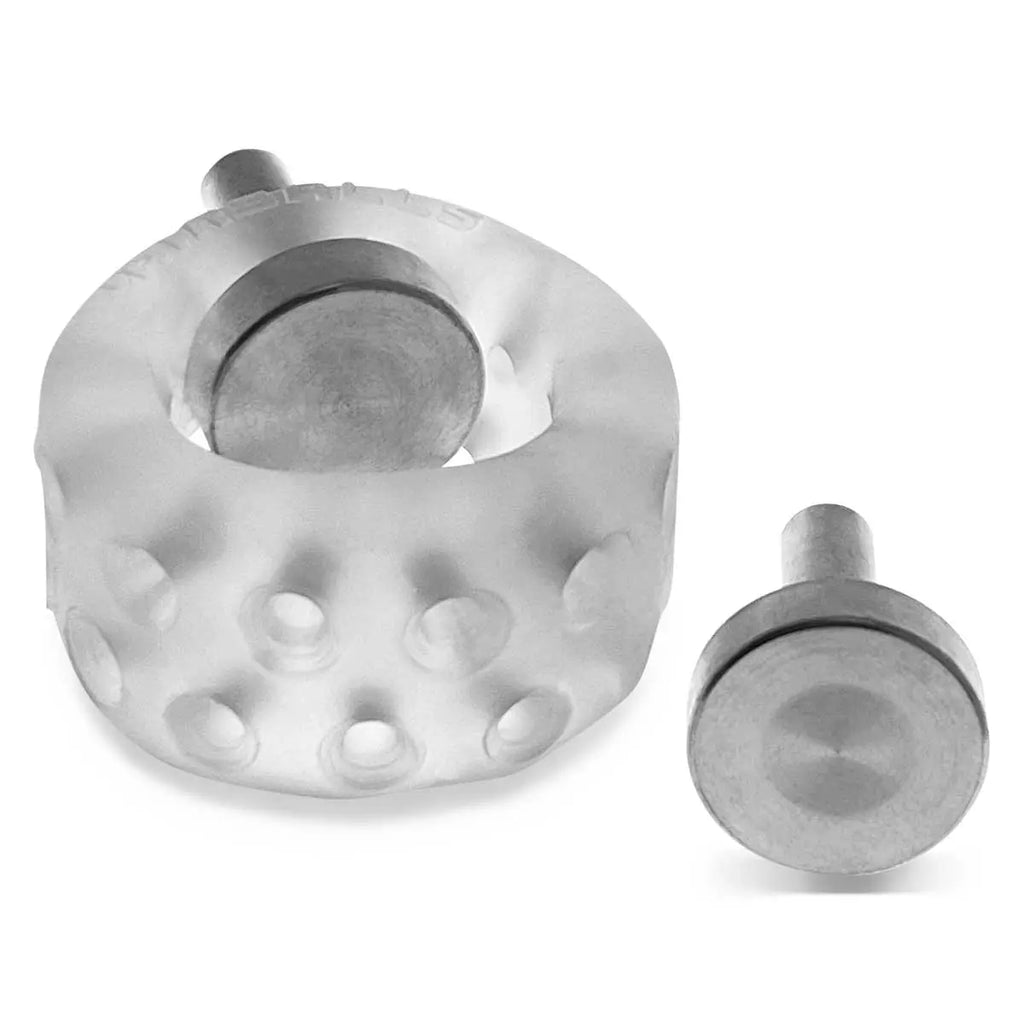 Airballs Electro Air-Lite Ballstretcher With Two 4mm Electro Contact - Clear Ice – body-safe materials | Fu'Cha Exotics