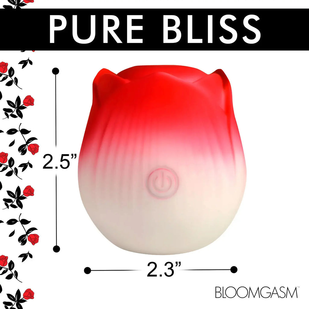 Pulsing Petals Throbbing Rose Stimulator - Red – body-safe silicone 10 vibration modes | Fu'Cha Exotics