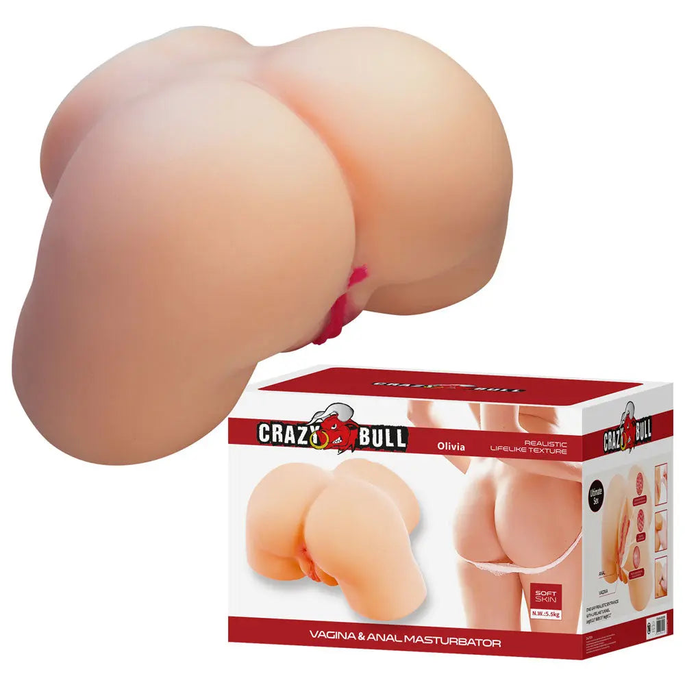 Olivia - Vagina and Anal Masturbator - White – body-safe materials fully waterproof | Fu'Cha Exotics
