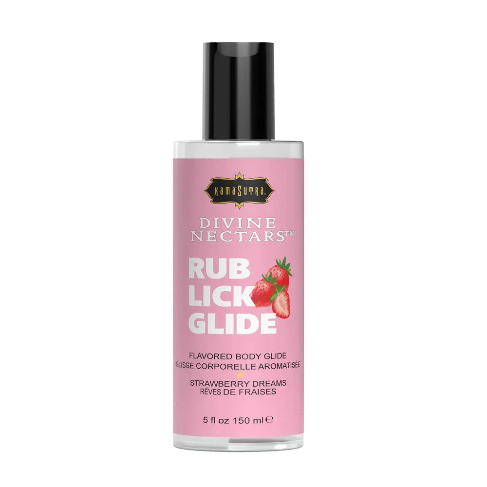 Divine Nectars Flavored Body Glide - Strawberry Dreams - 5 Fl Oz. 150ml – body-safe materials | Fu'Cha Exotics