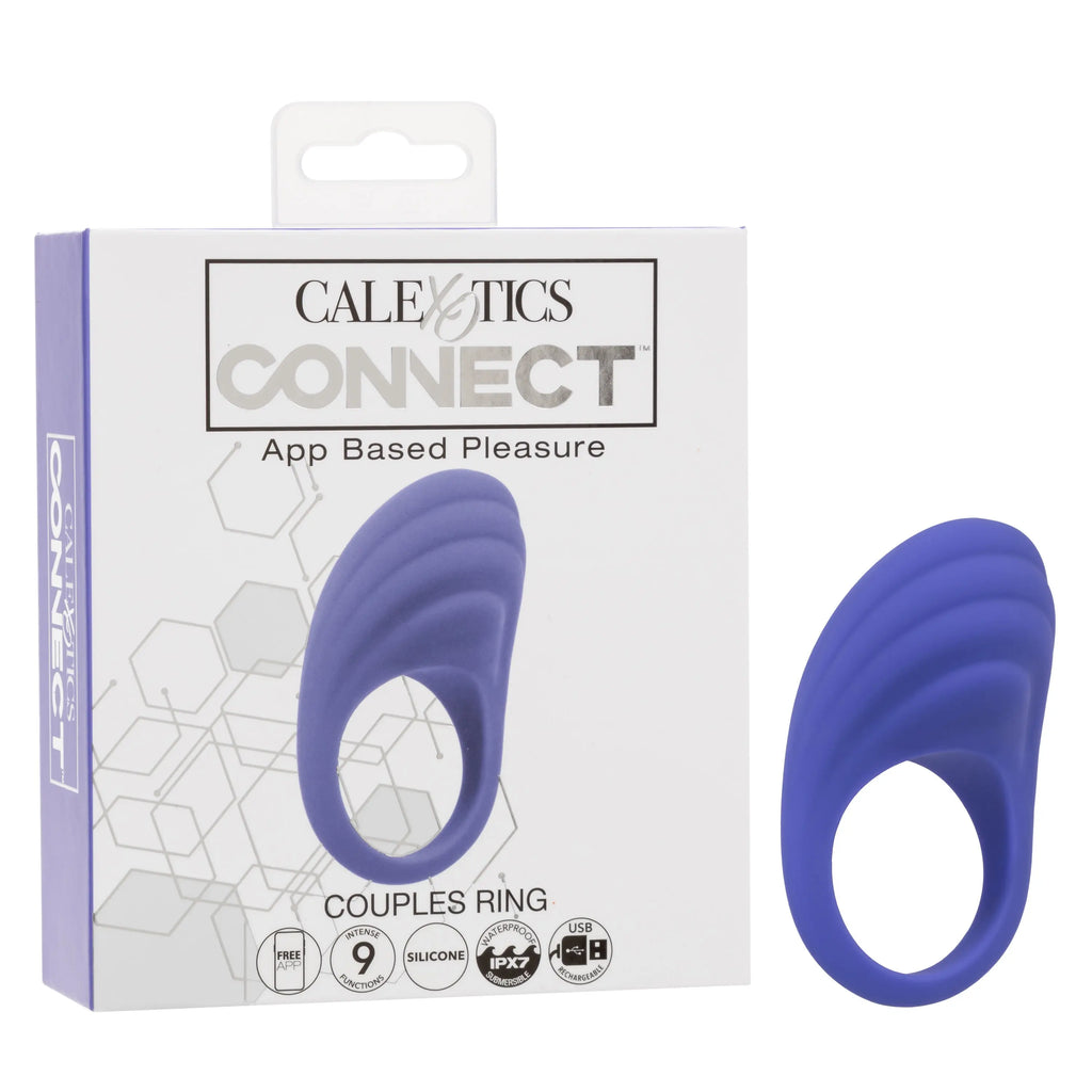Calexotics Connect Couples Ring - Periwinkle – body-safe silicone 9 vibration modes | Fu'Cha Exotics
