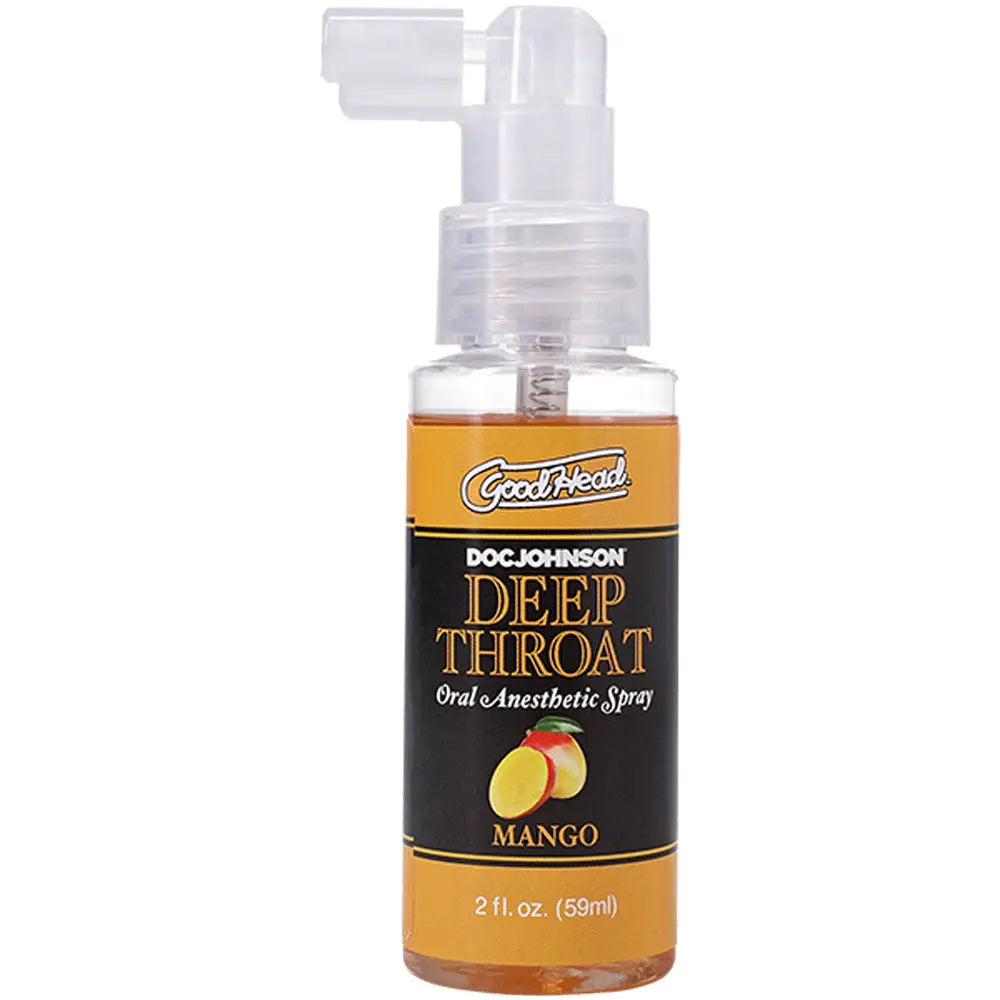 Goodhead Deep Throat Spray Mango 2 Fl Oz – body-safe materials | Fu'Cha Exotics