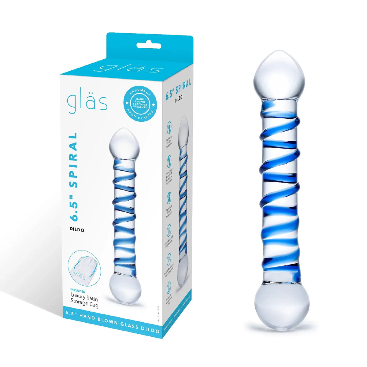 6.5 Inch Spiral Dildo – body-safe materials | Fu'Cha Exotics