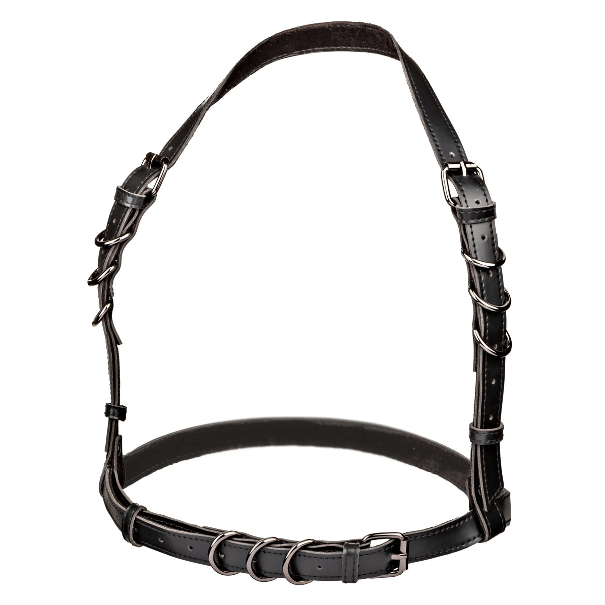 Euphoria Collection Plus Size Halter Buckle Harness - Black – body-safe materials | Fu'Cha Exotics